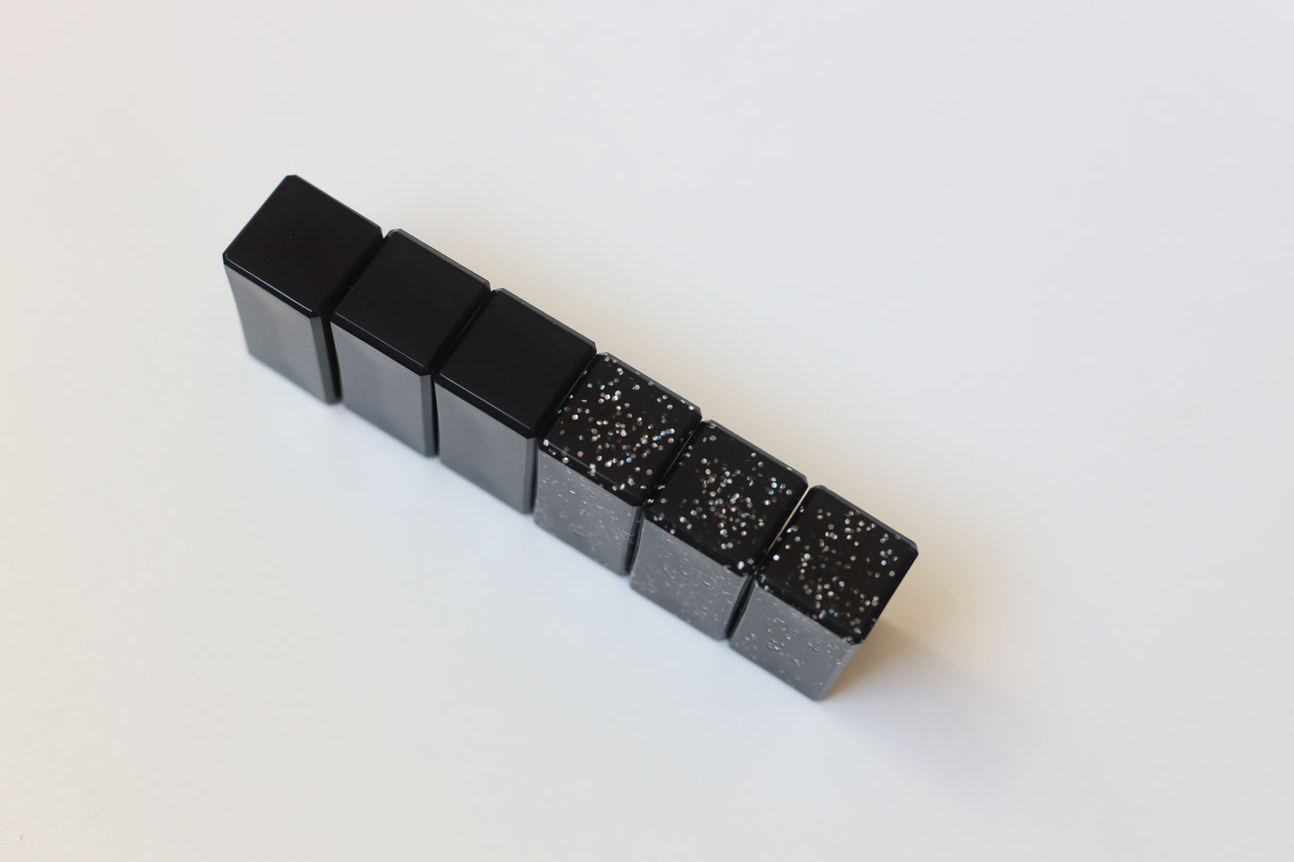 Black/Black Glitter Rainbow Blocks