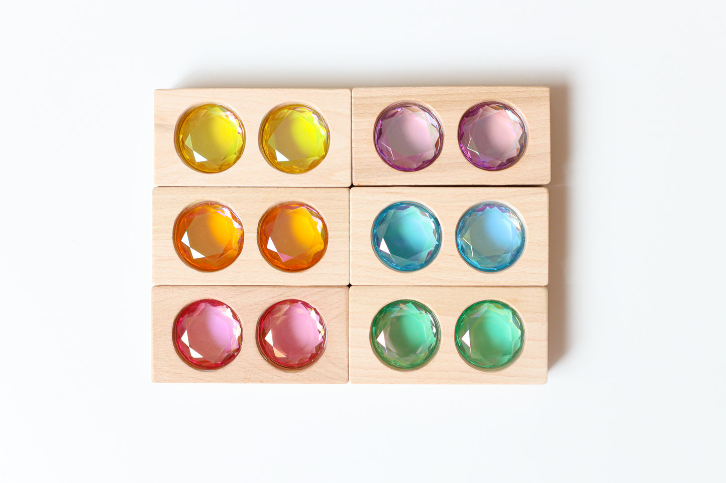 Double Gem Blocks Pastel Iridescent