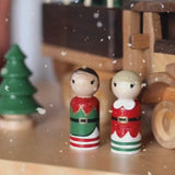 PRE-ORDER Elf Couple Peg Dolls *Will ship in 4-6 Weeks*