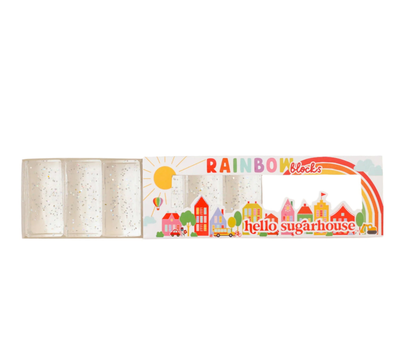 Clear Glitter Rainbow Blocks PRE-SALE