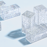 Clear Glitter Rainbow Blocks
