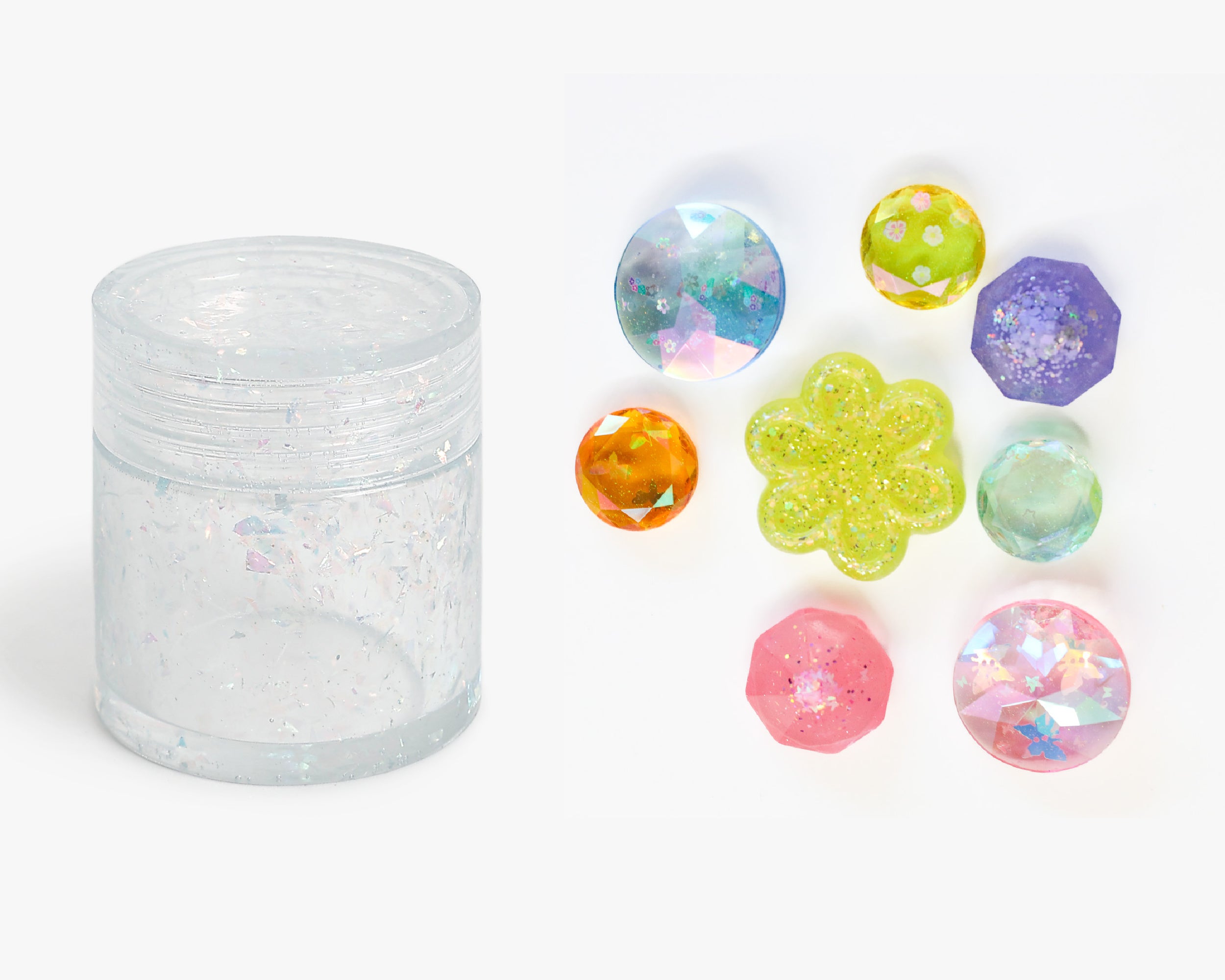 Clear Iridescent Gem Jar